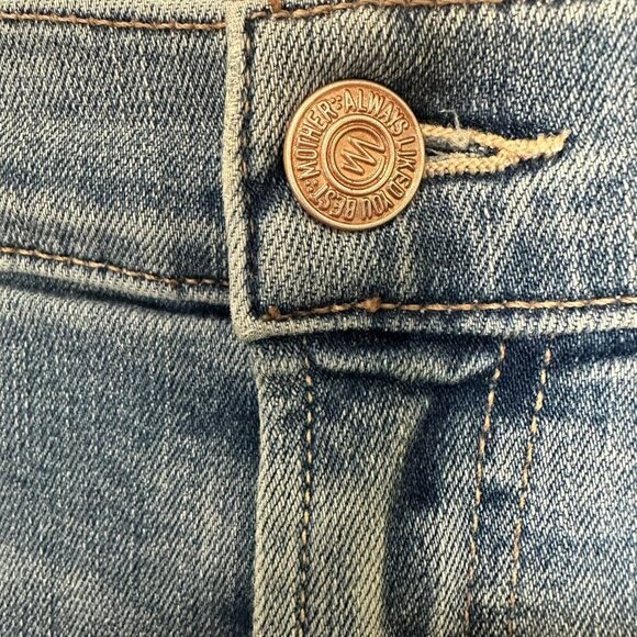 Mother Stunner Zip Ankle Step Fray in Light Kitty Racer Size 27 Raw Hem - Picture 3 of 11